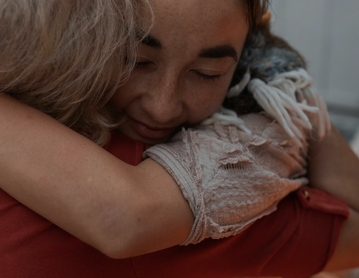 Mental health professional with patient